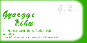 gyorgyi mihu business card